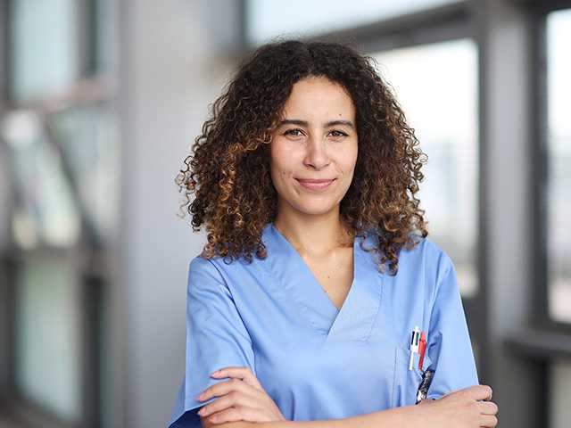 Nurse looking confident 